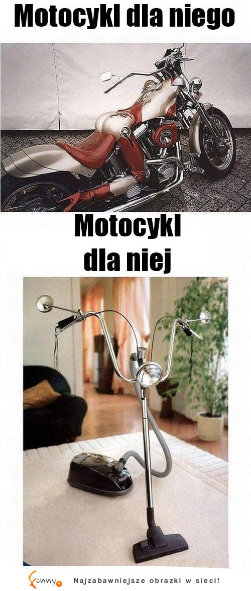 Motocykl dla facetów i dla kobiet. Zobacz jaka jest różnica! :D