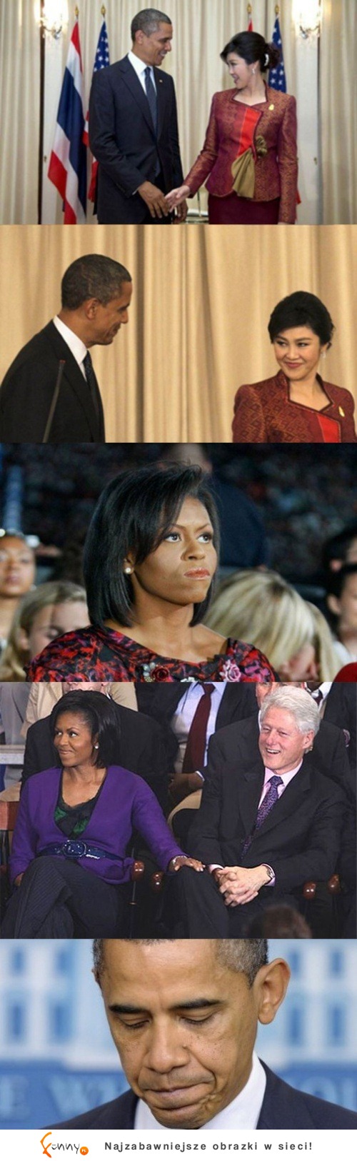 Obama i jego żona, chyba jest zazdrosna o ... :D