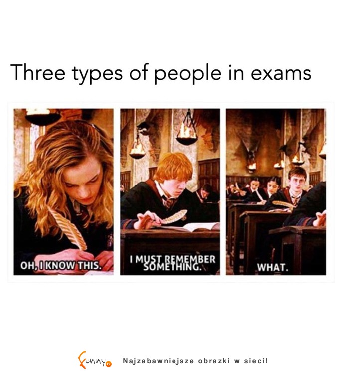 Typy ludzi na egzaminie